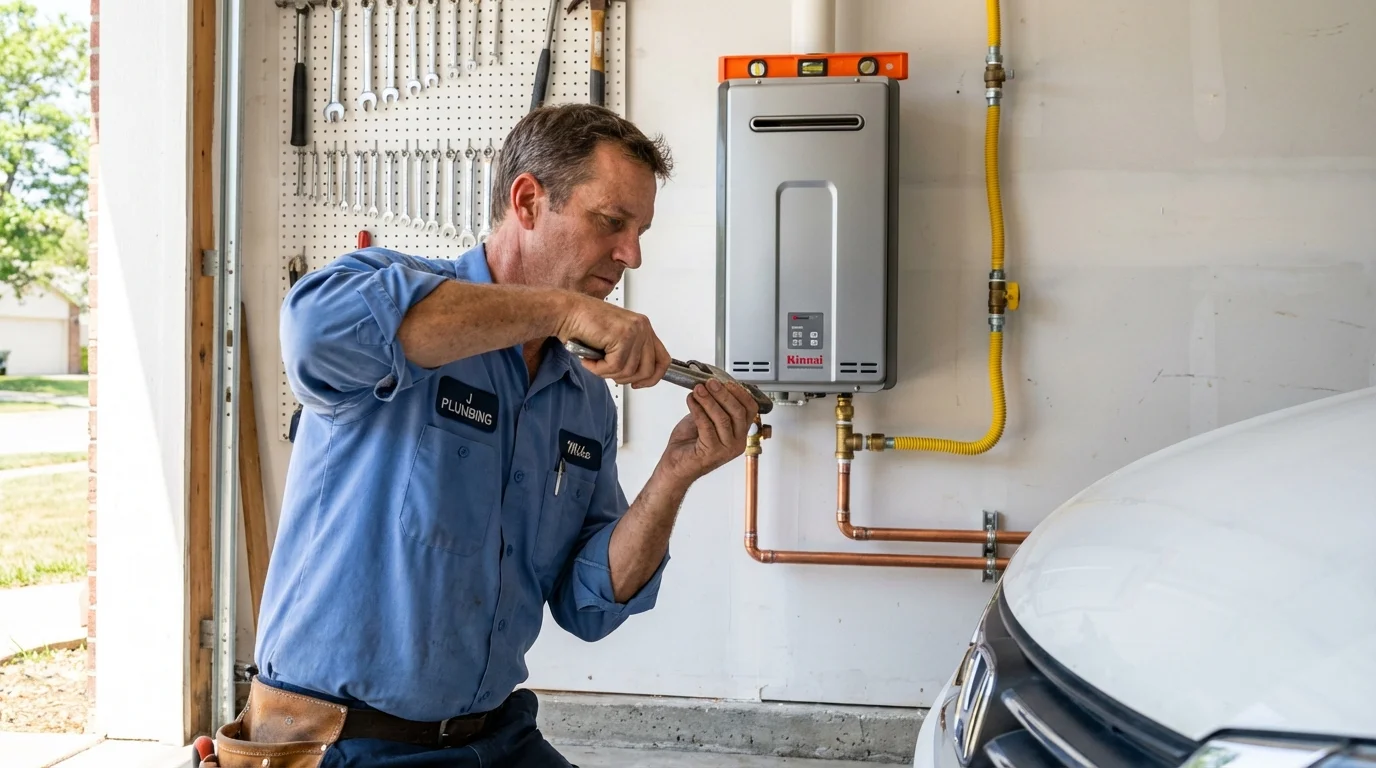 Tankless water heater installation by a Johns Plumbing LLC plumber in Rowland Heights
